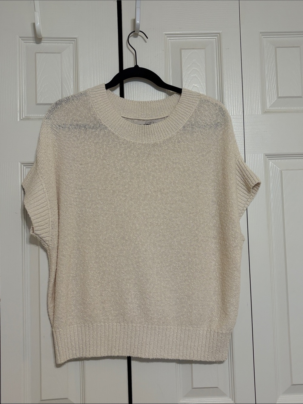 NWOT - LOFT Light Tan Textured Dolman Sleeve Sweater - Size Large